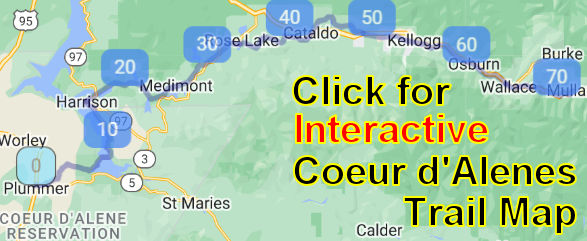 Trail of the Coeur d'Alenes map