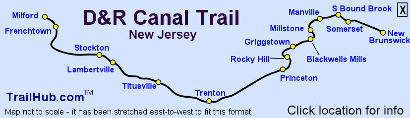 D&R Canal Trail Map