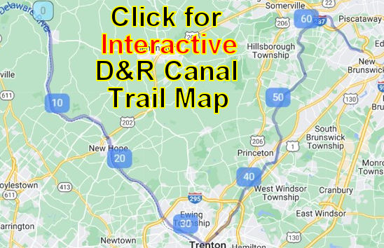 D&R Canal Trail map