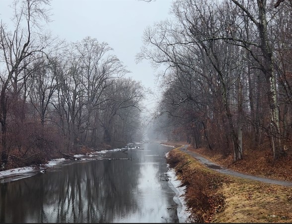 Delaware Canal in winter, near Washington Crossing PA