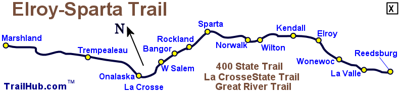 Elroy-Sparta Trail Map