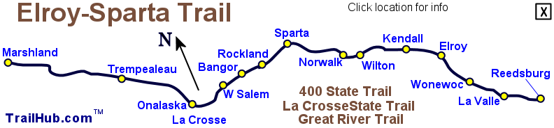 Elroy-Sparta Trail Map