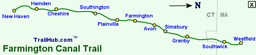 Farmington Canal Heritage Trail Map