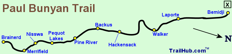 Paul Bunyan Trail Map