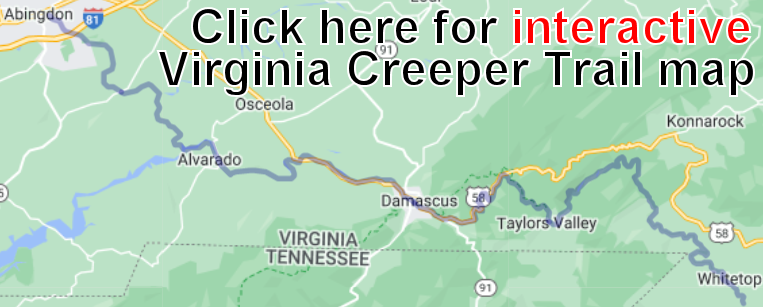 Virginia Creeper Trail map